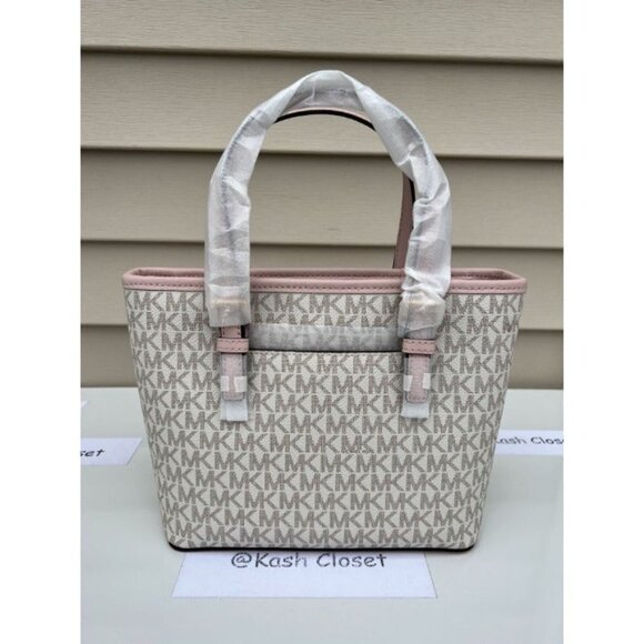Michael Kors tote carryall handbag xs convertible topzip crossbody powderblush - Picture 4 of 11